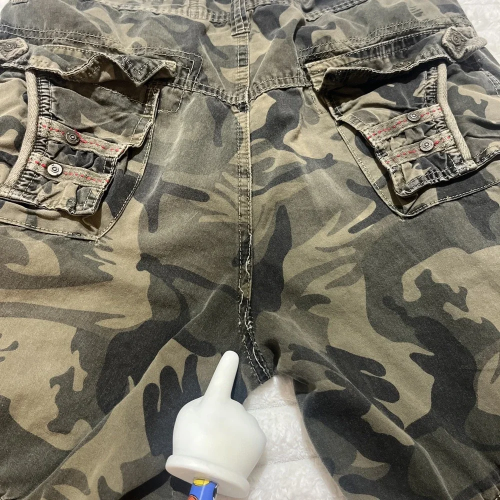 Twice Cargo Shorts Men's 32 Camo Twoce baggy Y2K era multi pocket tactical